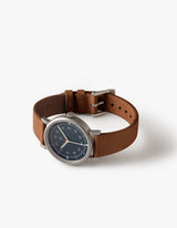 MUS-02 BROWN 34MM + 深藍色傘帶組合