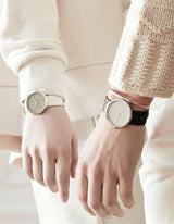 SMOKE GREEN OFFWHITE 40MM + 深藍色皮帶組合