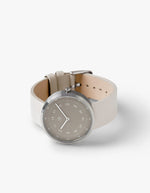 SMOKE GREEN OFFWHITE 40MM + 深藍色皮帶組合