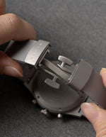 橘色 FKM 氟橡膠錶帶