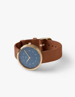 MUSTANG BROWN 34MM + 深藍色皮帶組合