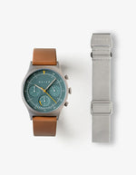 MUS SOLAR C-02 BROWN 40MM + 灰色傘帶組合