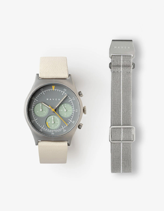 MUS SOLAR C-04 OFFWHITE 40MM + 灰間白傘帶組合