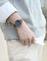 MUS-02 BROWN 34MM + 深藍色傘帶組合