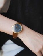 MUSTANG BROWN 34MM + 深藍色皮帶組合